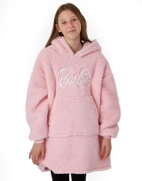 Barbie Girls Blanket Hoodie Pink Logo