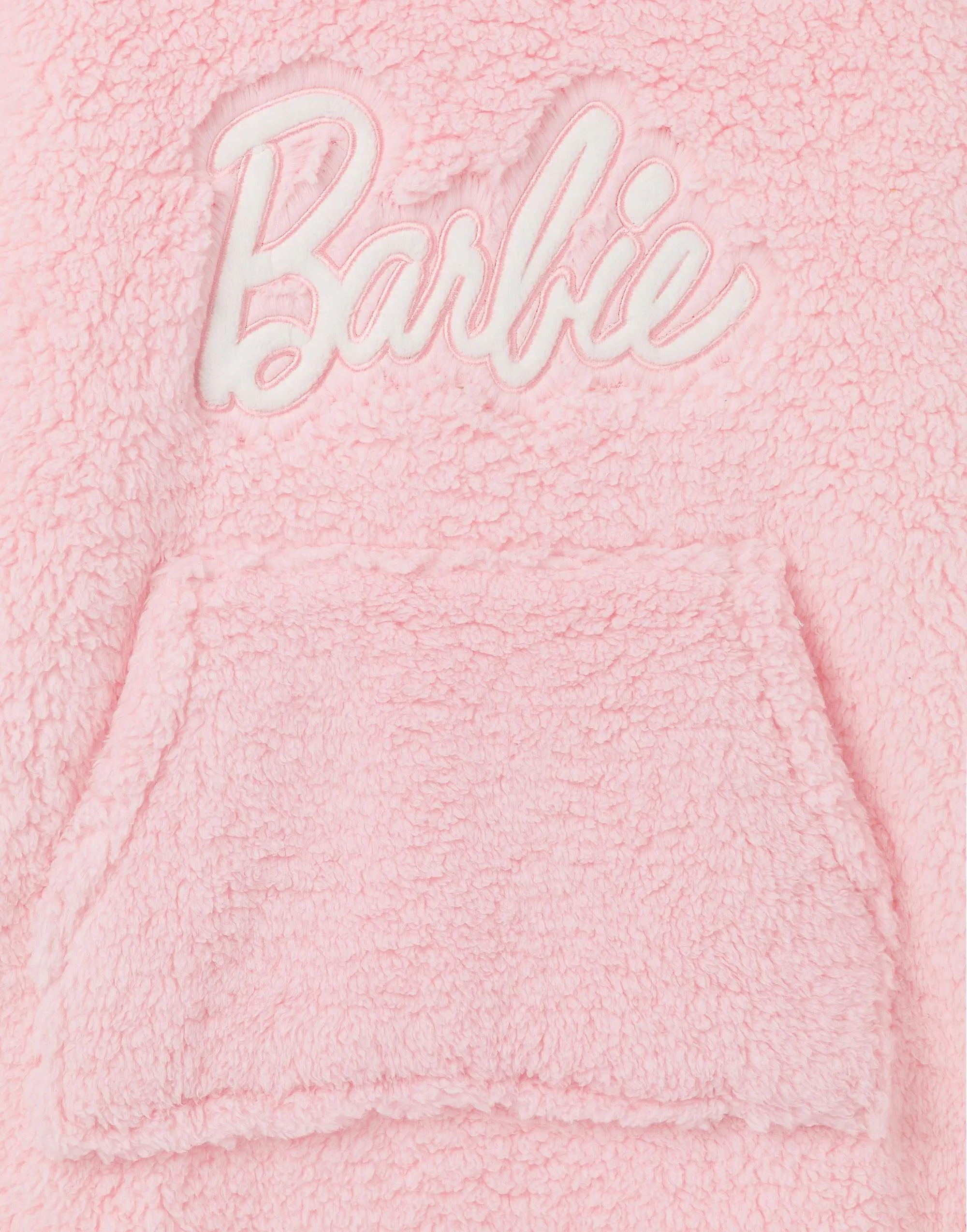 Barbie Girls Blanket Hoodie Pink Logo