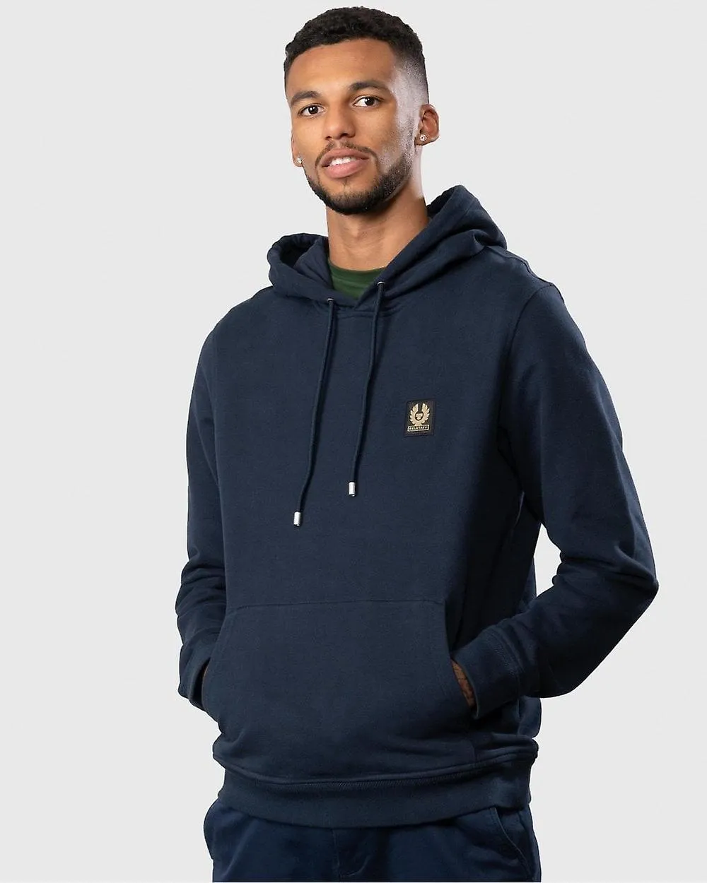 Belstaff Belstaff Mens Pullover Logo Patch Hoodie