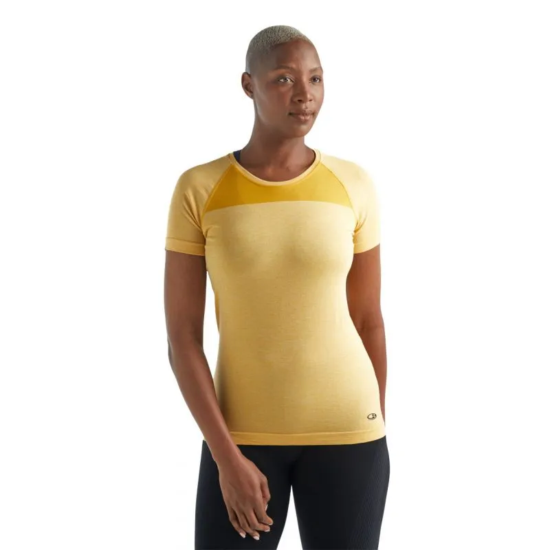 Camiseta de mujer Icebreaker Motion Seamless Ss Crewe (Safflower Hthr)