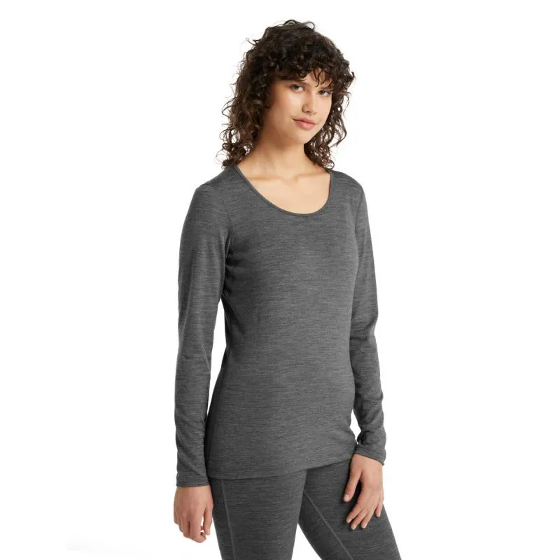 Camiseta técnica Icebreaker 200 Oasis Ls Scoop (Gritstone Heather) para mujer