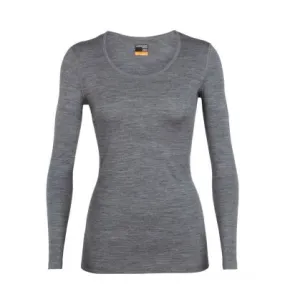 Camiseta técnica Icebreaker 200 Oasis Ls Scoop (Gritstone Heather) para mujer