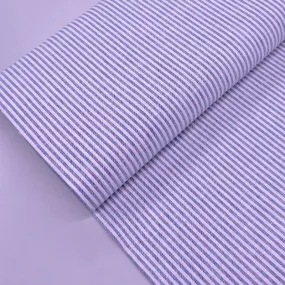 Cotton and Linen Mix - Stripe - Blue