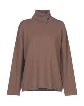 Fabiana Filippi Women Turtleneck Brown 14 UK