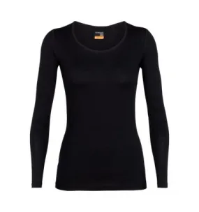 Icebreaker 200 Oasis Ls Scoop (negro) Top técnico para mujer