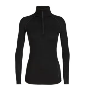 Icebreaker BodyFitzone ™ 150 Wmns Zone Ls Half Zip (Negro / Mineral)