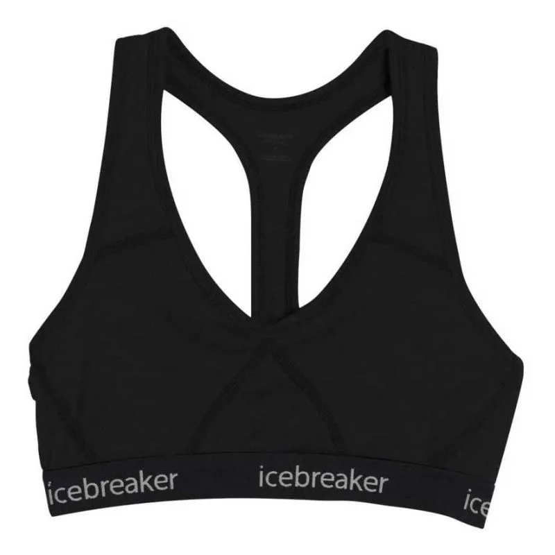 ICEBREAKER Sprite Racerback Bra (Negro) Mujer