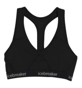 ICEBREAKER Sprite Racerback Bra (Negro) Mujer