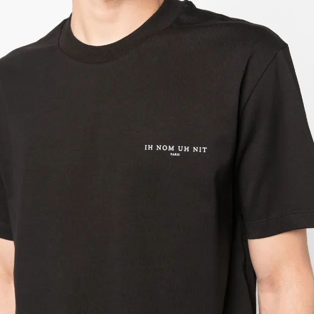 IH NOM UH NIT Paris Chest Logo Tee Black NUS23201