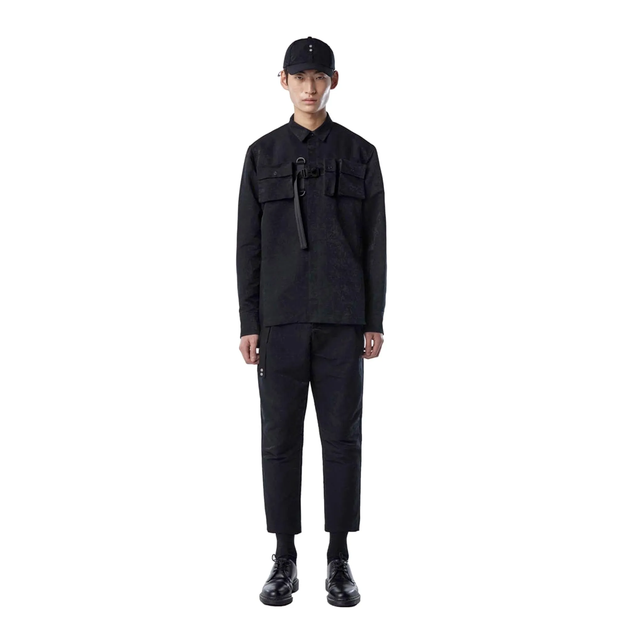 IISE Utility Long Sleeve Overshirt Black