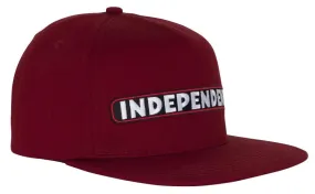 Independent BTG Speed Bar Structured Snapback (Maroon)