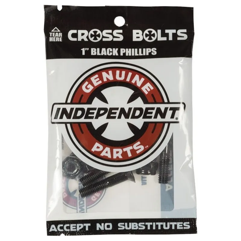 Independent Cross Bolts 1" Black Phillips