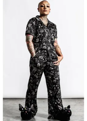 Killstar No Rest For The Wicked Pajama Set Black