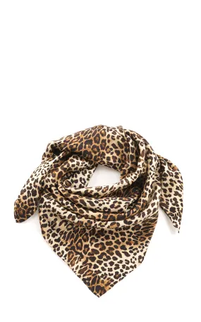 Leopard Print Silk Wild Rags Scarf