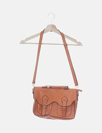 Made in china Satchel naranja con hebillas