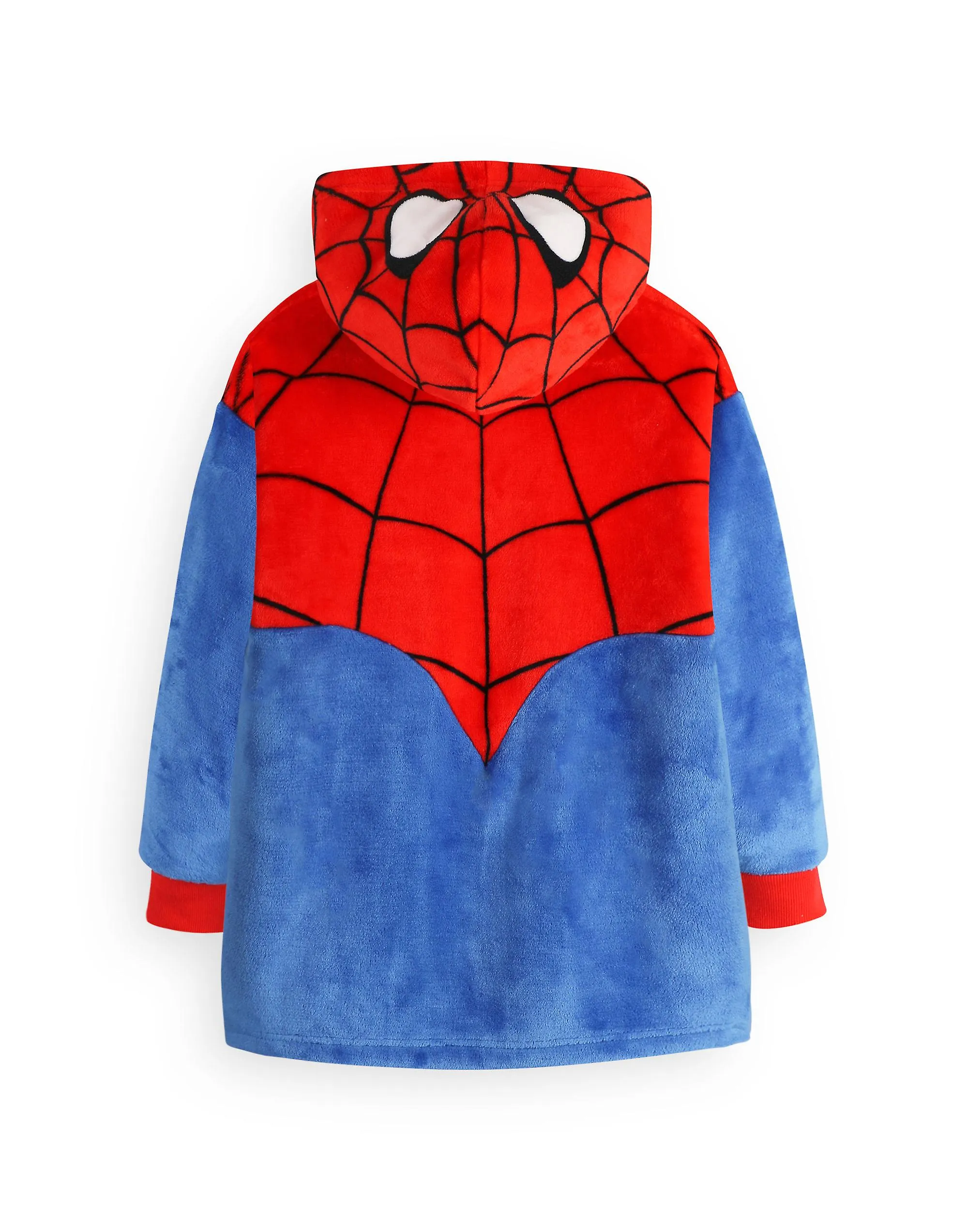 Marvel Boys Blanket Hoodie Blue Spiderman Character