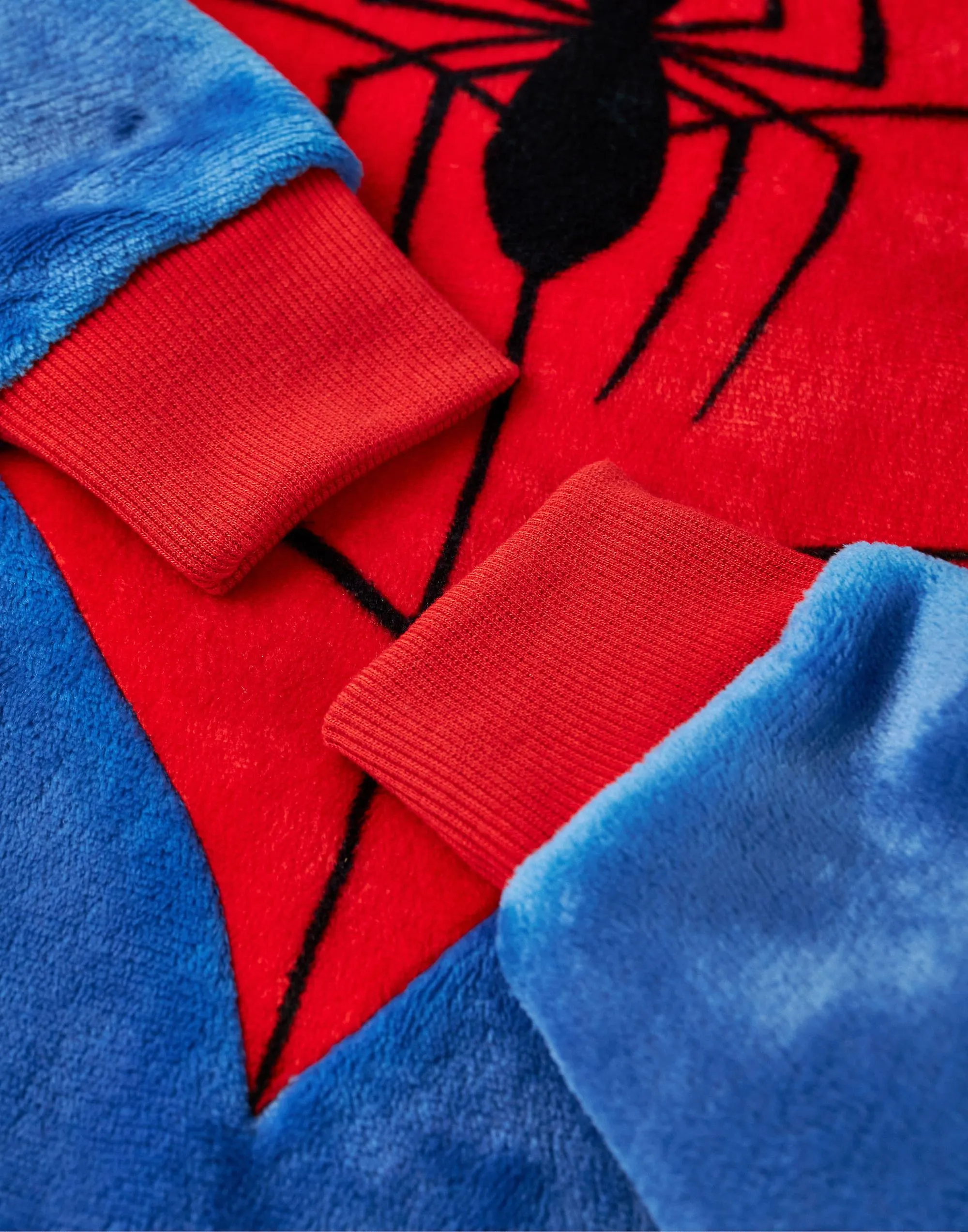 Marvel Boys Blanket Hoodie Blue Spiderman Character