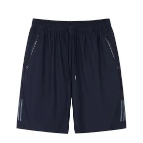 Men's Outdoor Lightweight Hiking Shorts Quick Dry Sports Casual Shorts-Dark blue