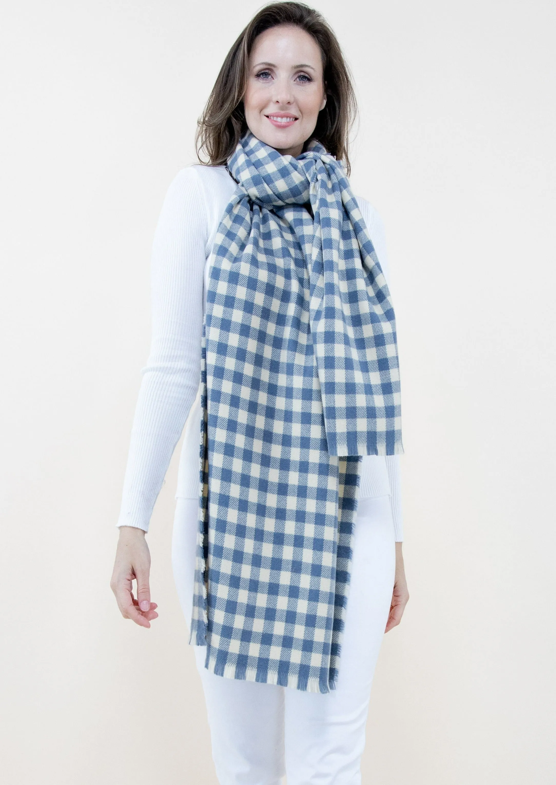 Mini Gingham Plaid Scarf