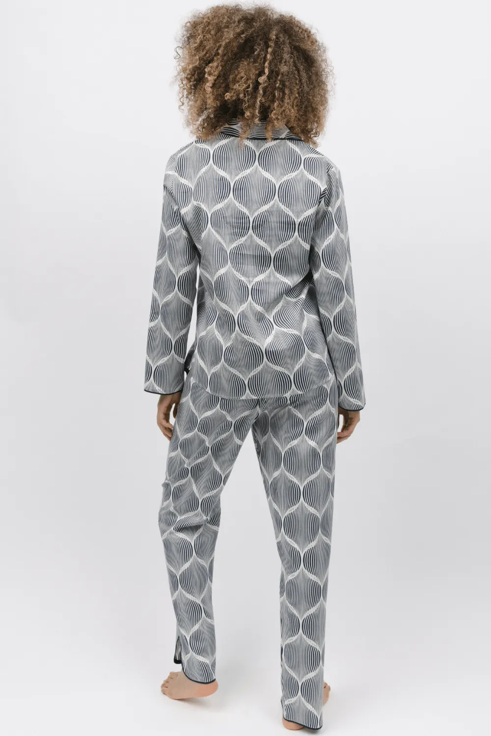 Nicole Geo Print Long Sleeve Pyjama Top