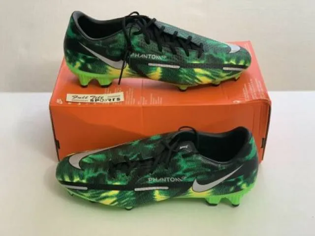 Nike phantom gt2 academy sw fg/mg soccer shoes cleats dm0722-003 green shockwave