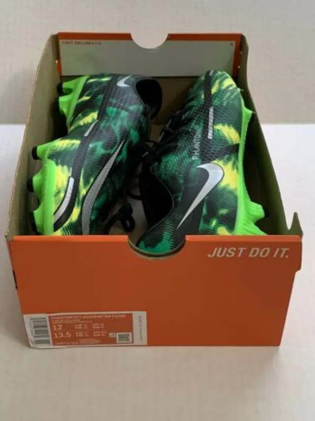 Nike phantom gt2 academy sw fg/mg soccer shoes cleats dm0722-003 green shockwave