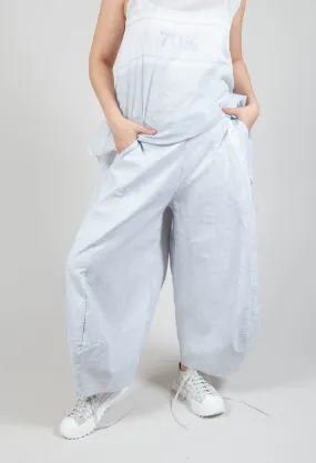 Pull On Balloon Style Trousers in Placed Grey Print