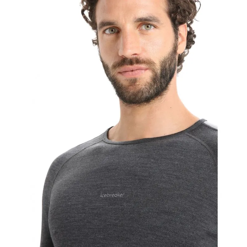 Ropa interior hombre Icebreaker M Merino ZoneKnit 260 LS Crewe (Jet Hthr/Blk/Metro)