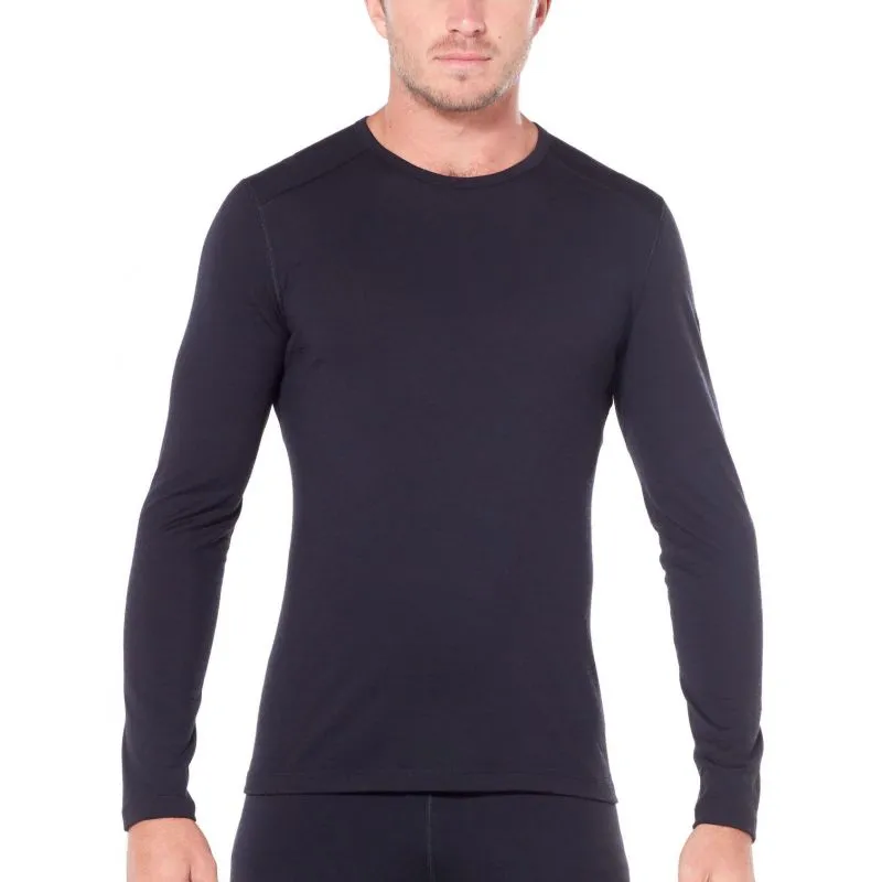 Ropa interior masculina Icebreaker Merino 200 Oasis LS Crewe (Negro)