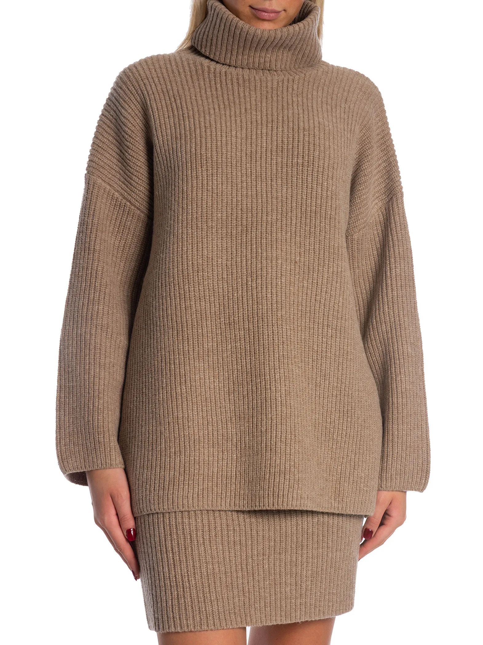 SELECTED FEMME SWEATER MARY LS LONG KNIT ROLL NECK