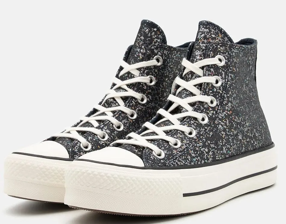 shoes Converse Chuck Taylor All Star Lift Platform Glitter Hi - A09551/Into The Void/Egret/Black - women´s