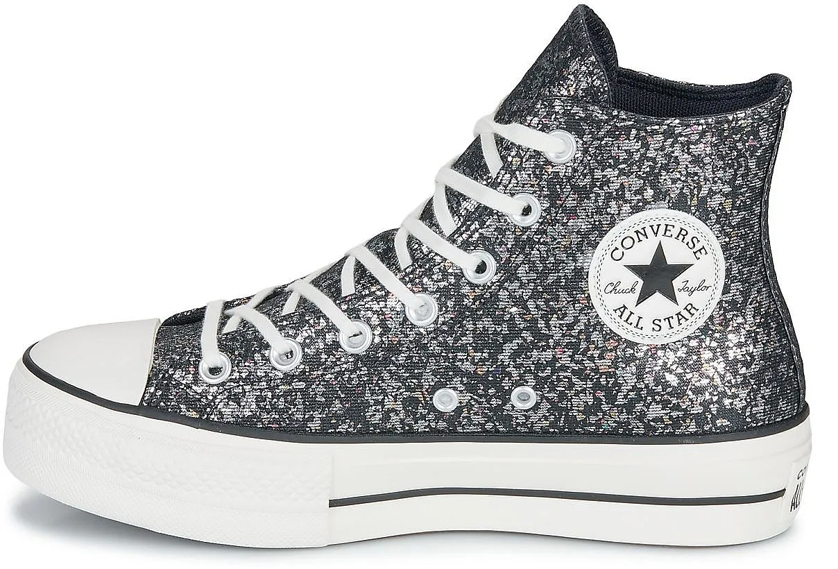 shoes Converse Chuck Taylor All Star Lift Platform Glitter Hi - A09551/Into The Void/Egret/Black - women´s