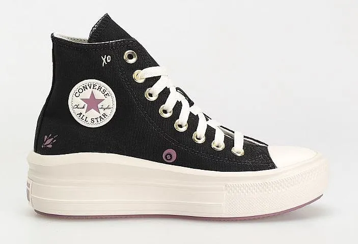 shoes Converse Chuck Taylor All Star Move Hi - A07136/Black/Dreamy Dahlia/Egret - women´s