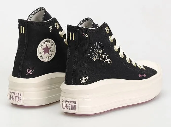 shoes Converse Chuck Taylor All Star Move Hi - A07136/Black/Dreamy Dahlia/Egret - women´s