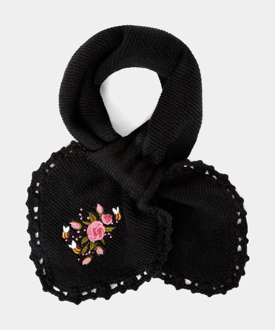 So Very Vintage Embroidered Scarf