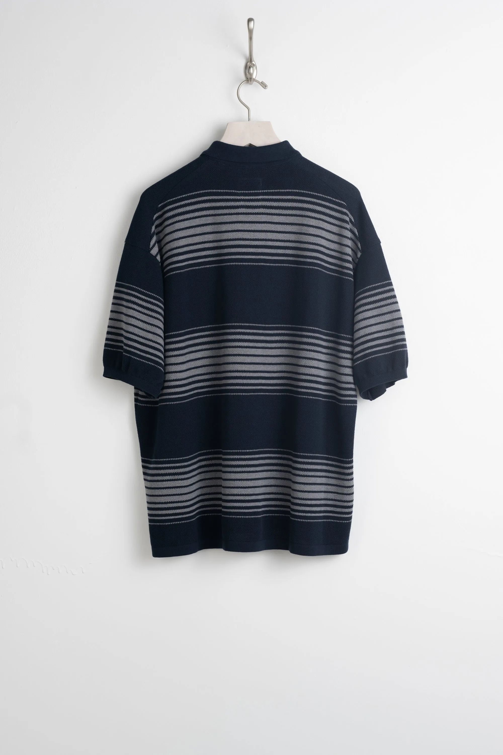 Stripe Polo Sweater Navy