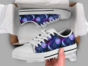 Sun and Moon Cult Goth Low Top Converse Style Shoes