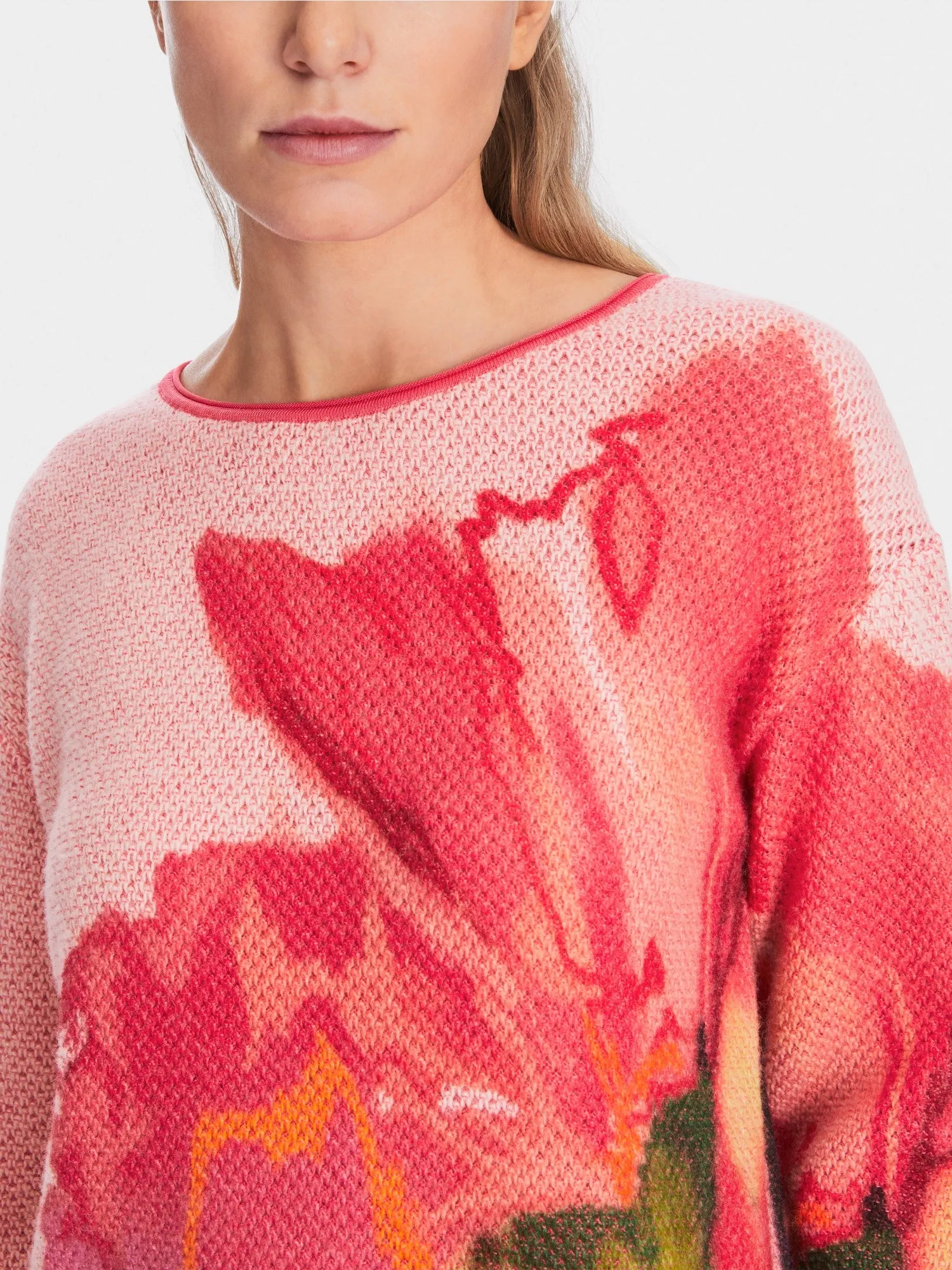 Sweater - Coral/Print