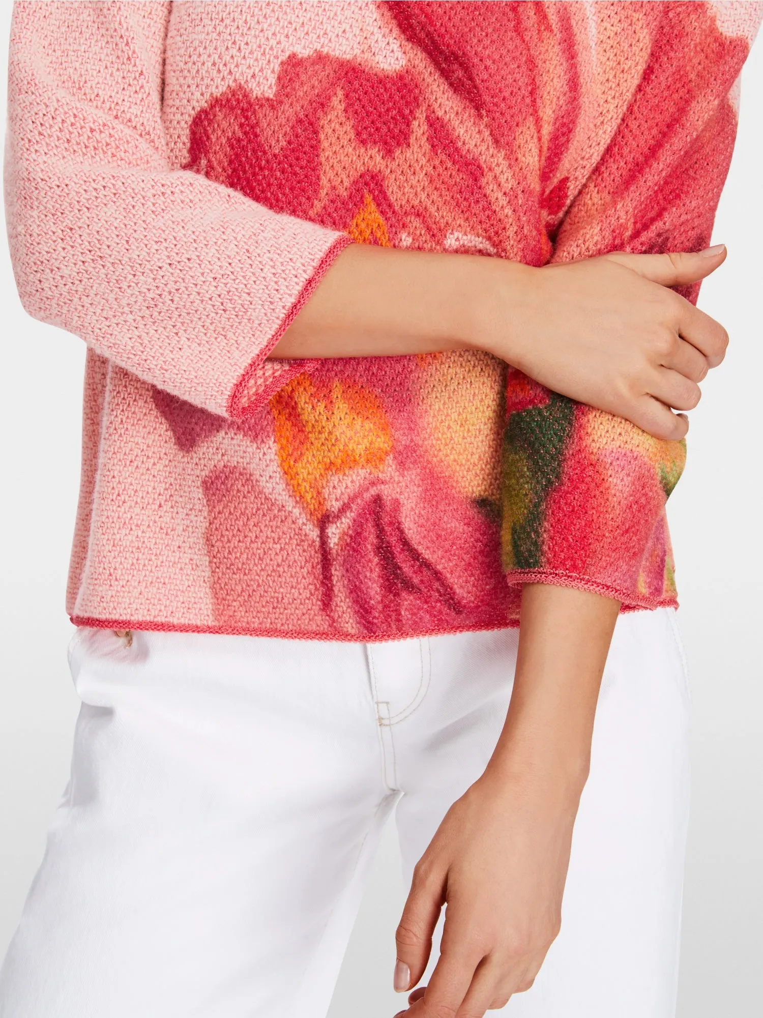 Sweater - Coral/Print