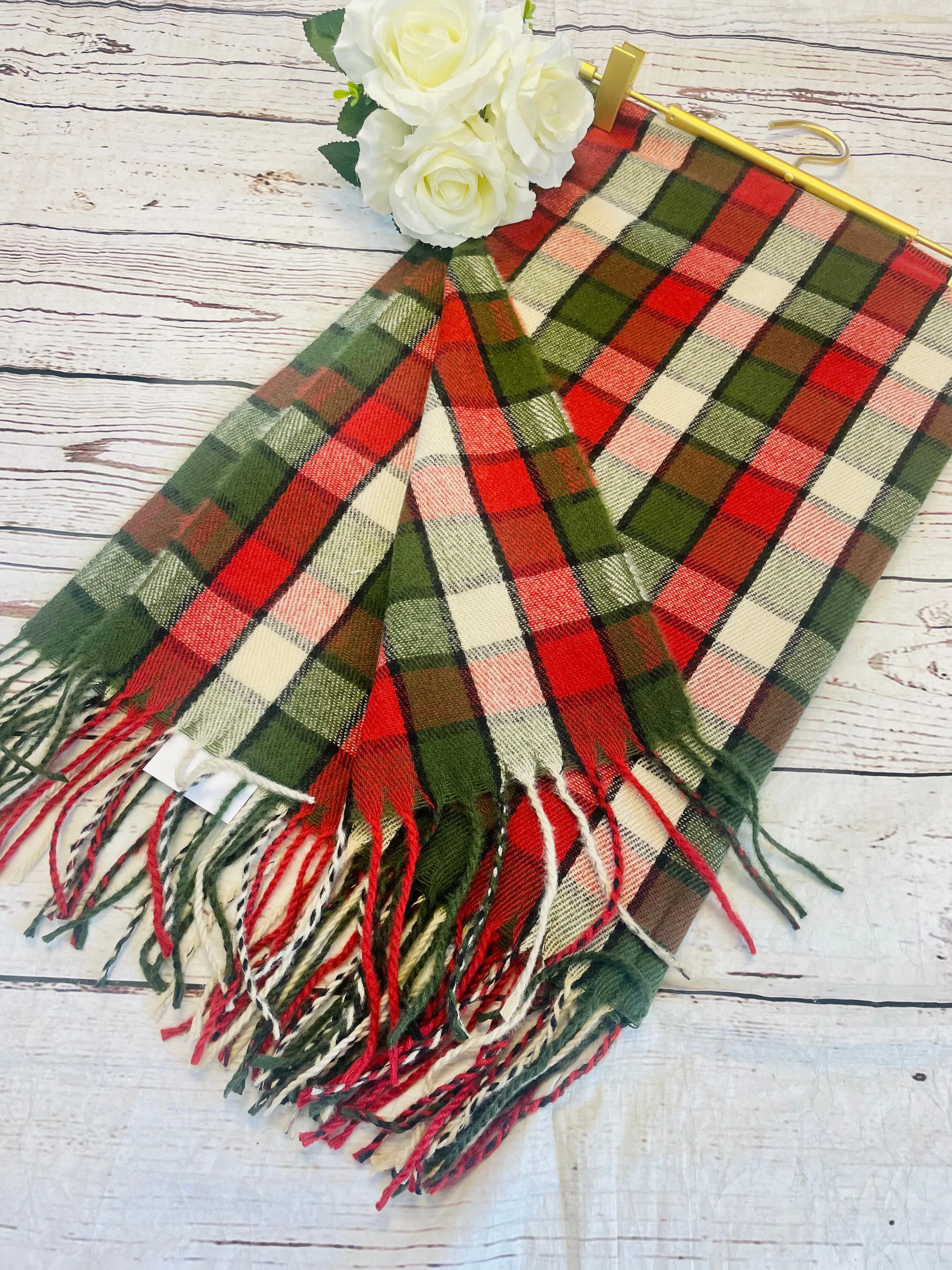 The FRANKIE check print scarf - 3 colours