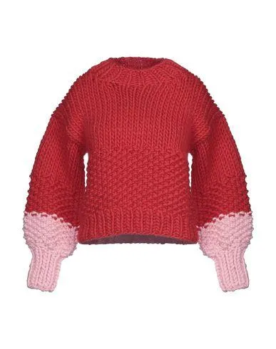 The Knitter. Women Turtleneck Red ONESIZE INT