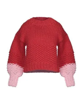 The Knitter. Women Turtleneck Red ONESIZE INT