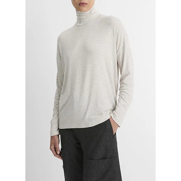 Vince Relaxed L/S Modal Turtleneck H Ceramic