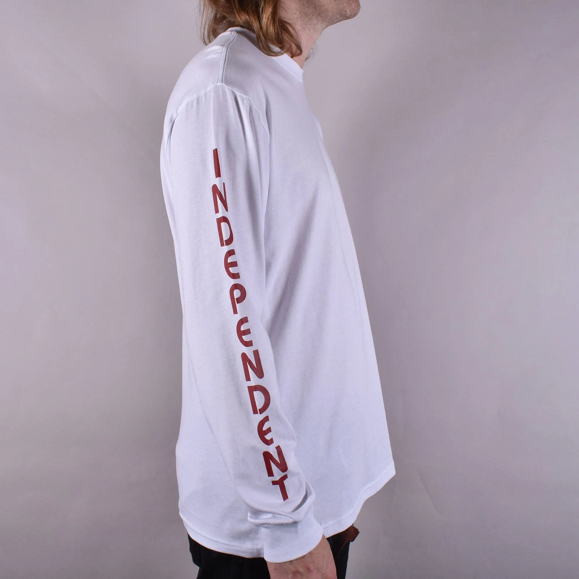 X Independent Checkerboard Long Sleeve Skate T-Shirt - White